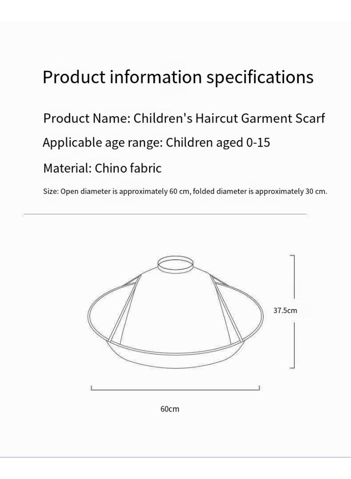 Cartoon Animal Kids Haircut Cape (0-15 Years), Hair Catching Apron - Image 4