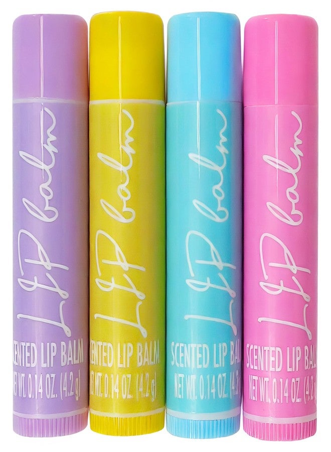 LUV HER Lip Balm Set Pack of 4 - Tinted Lip Balm with Playful Colors and Flavors - Perfect Girls Makeup Accessory - Ideal for Dry Weather Protection, Ages 3+ - Image 1