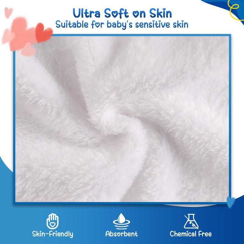 Orighty مناديل استحمام أورايتي للأطفال 6 عبوات، قماش فانيلا ناعم للغاية للبشرة الحساسة، مناديل استحمام للأطفال حديثي الولادة والرضع، مناشف استحمام متعددة الاستخدامات للأطفال، مناشف وجه، مناديل وجه، سجل الأطفال كهدية استحمام - Image 2