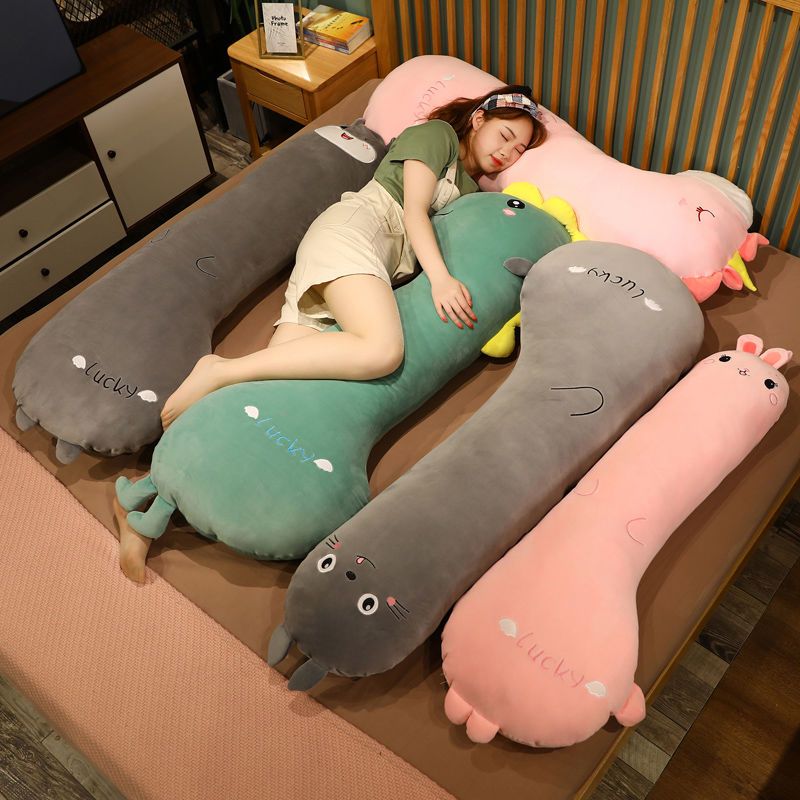 CME Cute Cartoon Animal Long Pillow Unicorn Dinosaur Plush Toy Stuffed Doll Sleeping Pillow for Boys and Girls - Image 2