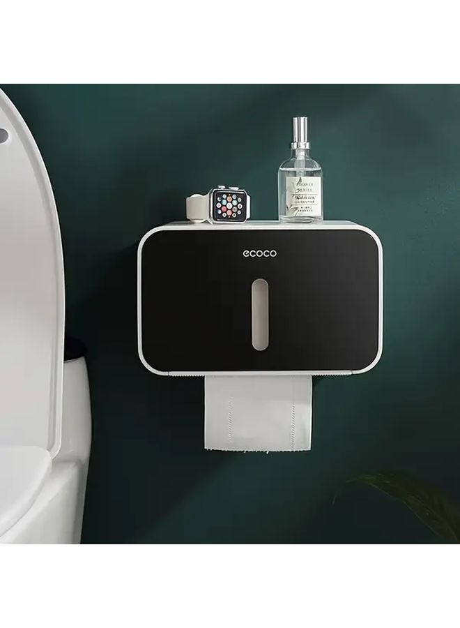 Blue Self Adhesive Paper Towel Holder Waterproof Wall Mounted No Drilling Required for Bathroom Kitchen - Image 2