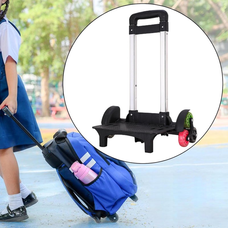 Trolley Cart Luggage Cart with Wheels, 6 Wheels,Wheeled Cart Stair Climber Folding Hand Truck for Boxes Show Exhibitors Kids, Black - Image 4