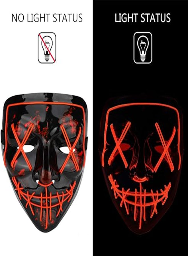 Ghostface Scream LED Mask – Neon Light-Up 3-Mode Halloween Mask for Adults & Kids - Image 2