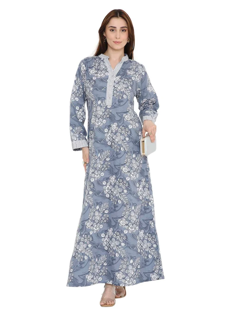 HANA & SARA ELEGANT LONG PRINTED CASUAL STYLED ARABIC KAFTAN JALABIYA DRESSES