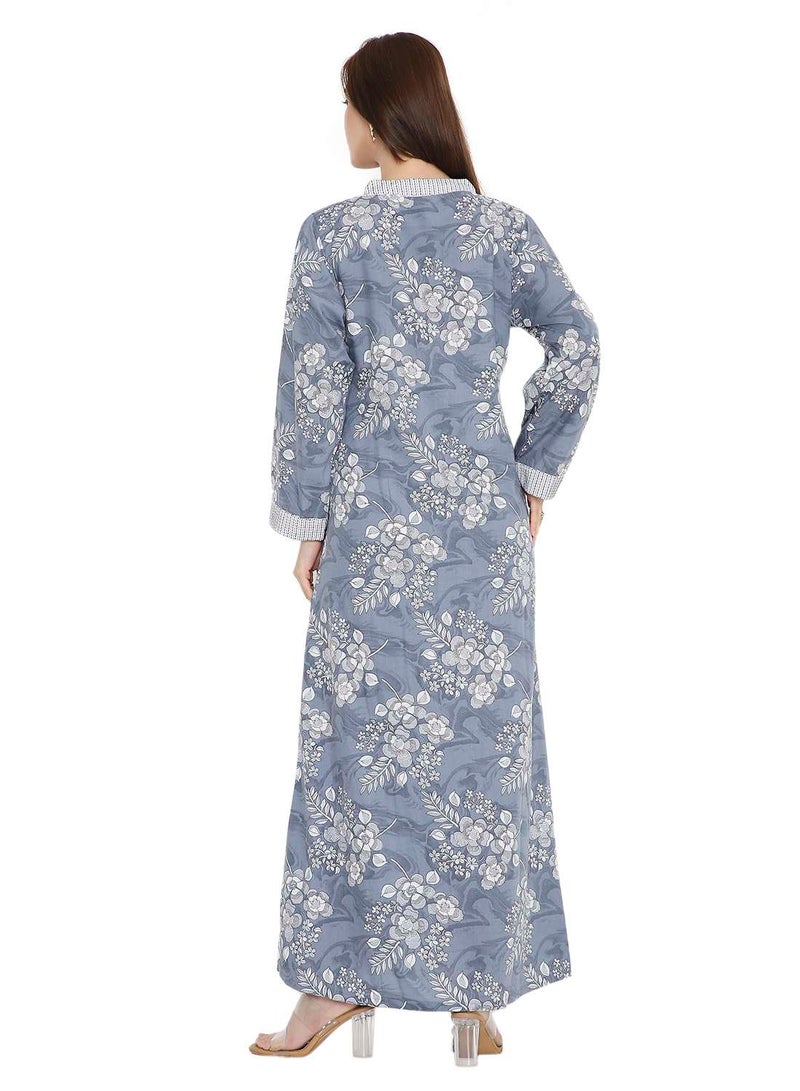 هانا آند سارا جلابية كفتان أنيقة مطبوعة بتصميم عصري - Image 2