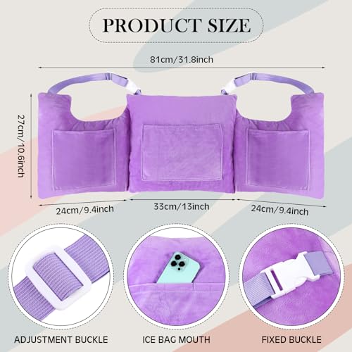 Suzile Mastectomy Pillow for Recovery Mastectomy Recovery Supplies Soft Breast Pillow for Breast Cancer Post Essentials Internal and External Pockets for Ice Pack Remote Controls PhonesLavender - Image 3