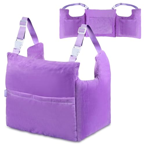 Suzile Mastectomy Pillow for Recovery Mastectomy Recovery Supplies Soft Breast Pillow for Breast Cancer Post Essentials Internal and External Pockets for Ice Pack Remote Controls PhonesLavender - Image 1