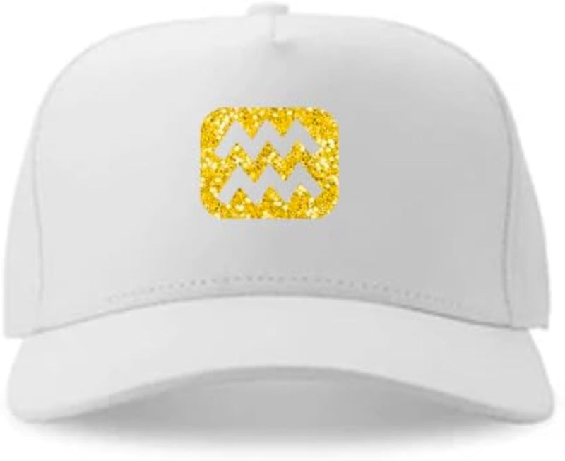 CAP (WHITE) Golden logo for men and women with sun protection.sports cap with distinctive shapes (65)
