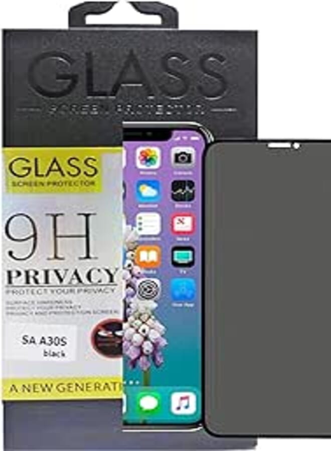 For IPhone 11 Pro Max Privacy Screen Whith Black Frame 9H Glass