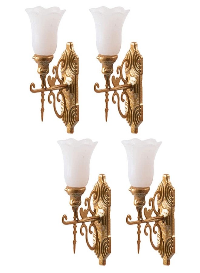 Yardwe 4pcs Dollhouse Led Wall Lights, 1:87 Scale Miniature Wall Lamps DIY Moss Micro Landscape Decor, Sand Table Model Accessories for Scene Decoration - Image 1