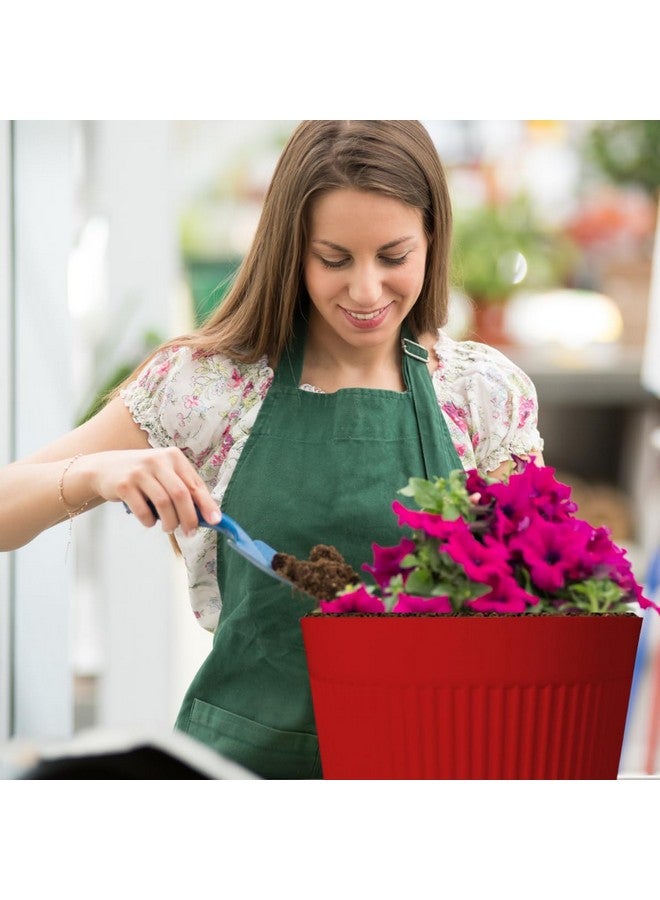 تيك بليز TECHBLAZE 12 بوصة أوعية للنباتات كبيرة الحجم من البلاستيك متعددة الألوان للزراعة الداخلية والخارجية والحديقة والشرفة والحضانة والمدرسة والمكتب المنزلي (أحمر، عبوة من 4 قطع) - Image 4