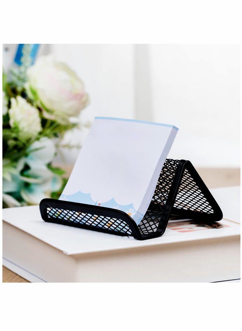 KASTWAVE Card Holders, Metal Mesh Business Card Holder, Card Holder for Desk, Card Holder for Business Cards, Desk Card Holder, Business Card Stand, Business Card Display, for Office, 3 Pack, (Black) - Image 2