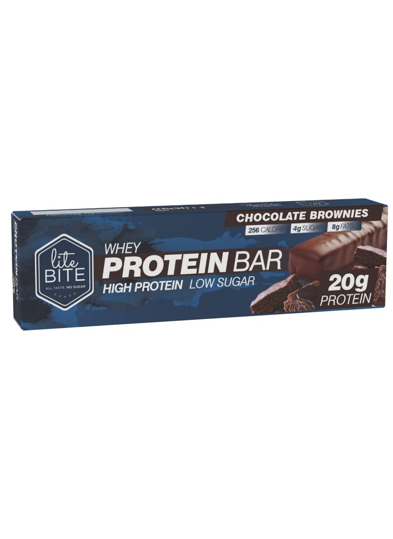 Lite Bite Whey Protein Bar Chocolate Brownies 70 grams  - Image 1