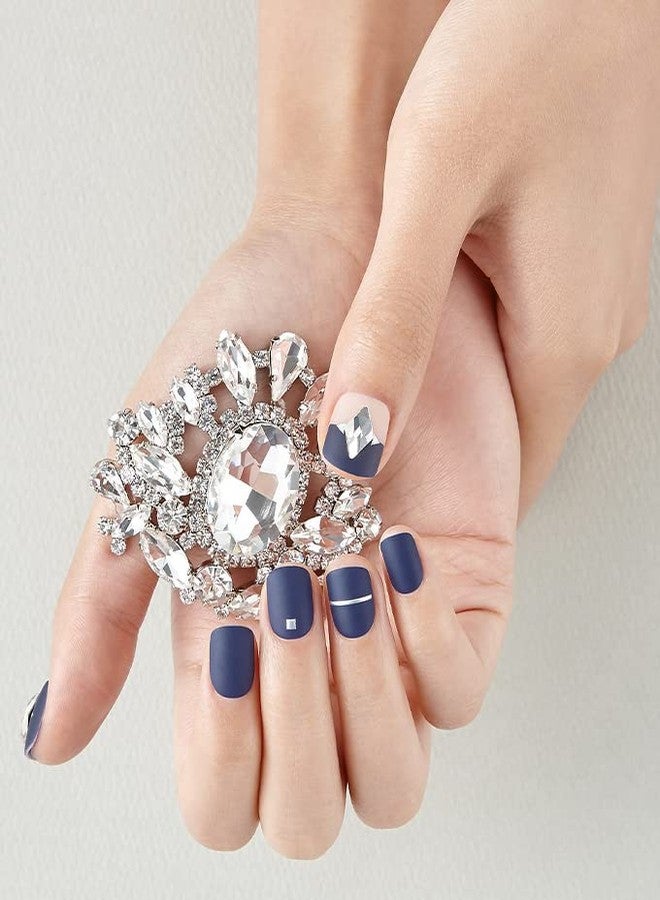 داشينج ديفا أظافر لاصقة قصيرة مربعة الشكل من DASHING DIVA MAGICPRESS بلون بورغندي لامع | مناسبة للاستخدام من الصباح إلى المساء | تدوم طويلاً (دايك) - Image 2