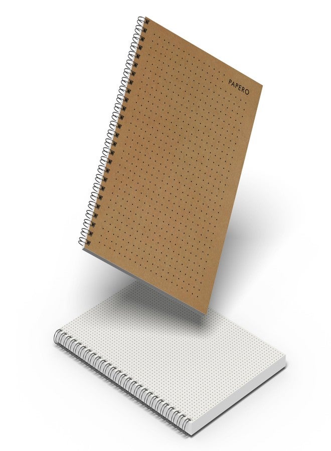 PaperO Professional A4 Dot Grid Notebook | 5MM Dot Design | A4 Size (8.5 x 11 inches) | Ideal for Architects & Designers | Kraft Cover | 100 Pages | Black - Image 2