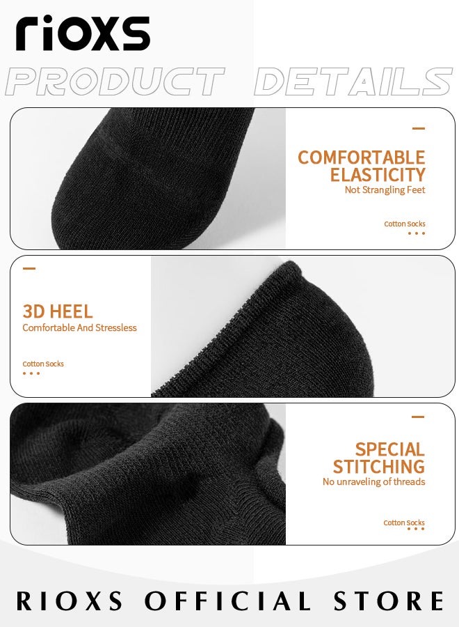 RIOXS No Show Socks Set, 6 Pairs of Low-cut Liners Socks, Anti-slid Invisible Socks, High-quality Athletic Socks, Easy to Match Different Kinds of Shoes  - Image 4