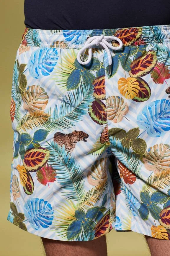 Vicomte A. Midas Floral Print Swimshorts