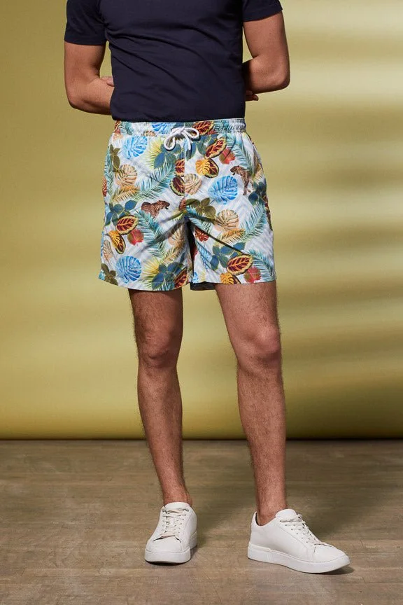 Vicomte A. Midas Floral Print Swimshorts