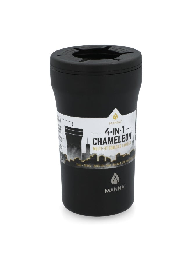 MANNA 4-In-1 Chameleon Multi-Fit Cooler Tumbler with Non-Slip Base Black 355 ml AC44078  - Image 2
