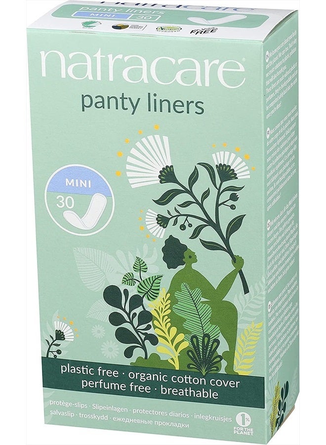 NATRACARE ناتراكير بطانات داخلية صغيرة طبيعية عضوية، مصنوعة من قطن عضوي معتمد، لب السليلوز المعتمد بيئيًا ونشا نباتي (1 عبوة، 30 بطانة إجمالاً) - Image 5