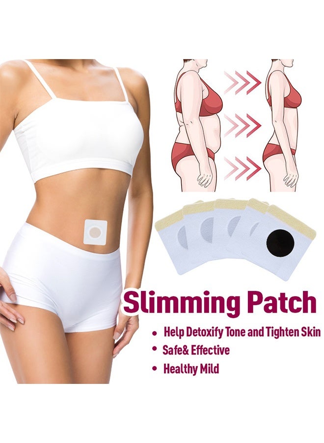 HBESTY 30Pcs Slimming Patch For Body Contouring, Tightens And Tones Your Skin, Slimming Patch Belly Patch, Helps To Improve Your Overall Health, Thin Pa-tch Navel Stick Burning Fat Weight Loss, Sweatproof Belly Pa-Tches, Belly Stickers Suitable For All Body Types - Image 2