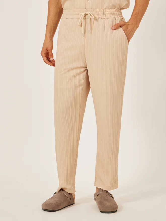 Take Two Take Two Textured Camp Collar Shirt and Pants Co-Ords