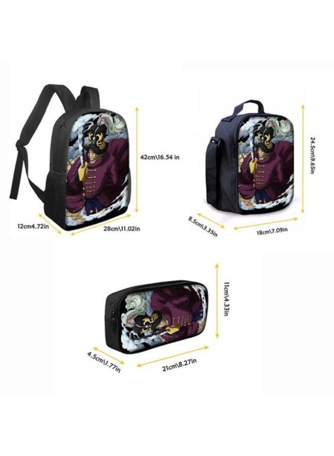 عام أحدث نموذج عالمي من الكرتون طباعة ثلاثة قطعة حقيبة مجموعة ( الطلاب ، الأطفال ، الأصدقاء ، نزهة ، تسلق الجبال ، الخ . ) - Image 5