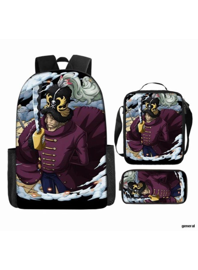 عام أحدث نموذج عالمي من الكرتون طباعة ثلاثة قطعة حقيبة مجموعة ( الطلاب ، الأطفال ، الأصدقاء ، نزهة ، تسلق الجبال ، الخ . ) - Image 1