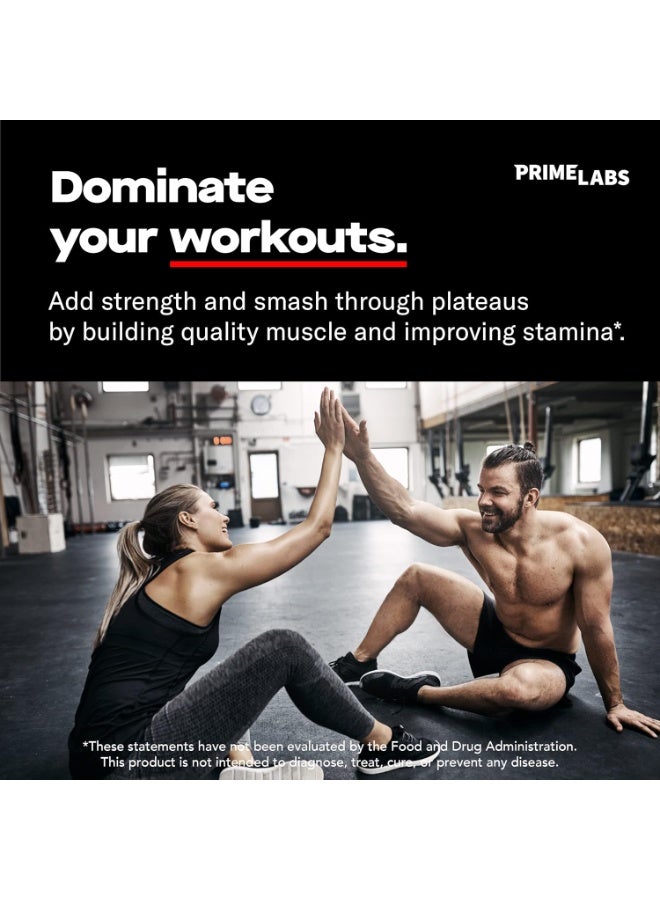 PRIME LABS Men's Testosterone Booster - Stamina, Endurance, & Strength Booster - 60 Caplets - Image 2