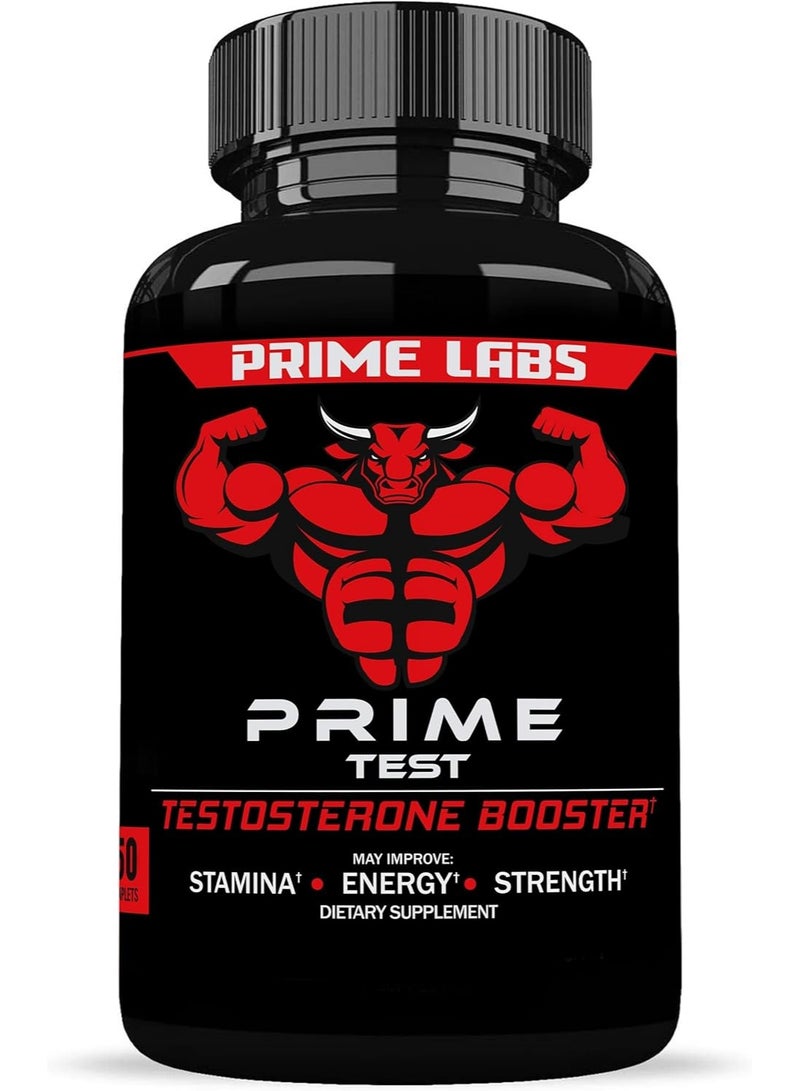 PRIME LABS Men's Testosterone Booster - Stamina, Endurance, & Strength Booster - 60 Caplets - Image 1