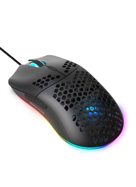 Gaming Mouse,Gaming Mice Honeycomb Hollow Design Ergonomic Wired Mouse with RGB Backlight,up to 8000 DPI,RGB Gaming Mouse for Mac, Laptop,Computer,PC