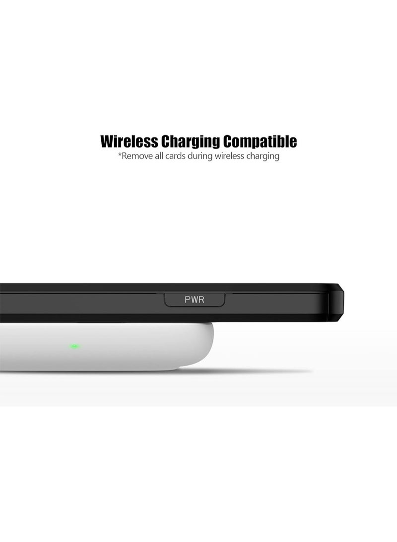 WRISTWISE Case Cover for iPhone 15 with Card Holder Heavy Duty Protective Dual Layer Shockproof Hidden Card Slot Slim Wallet Phone Cover for Women&Men 6.1 inch(Black) - Image 4