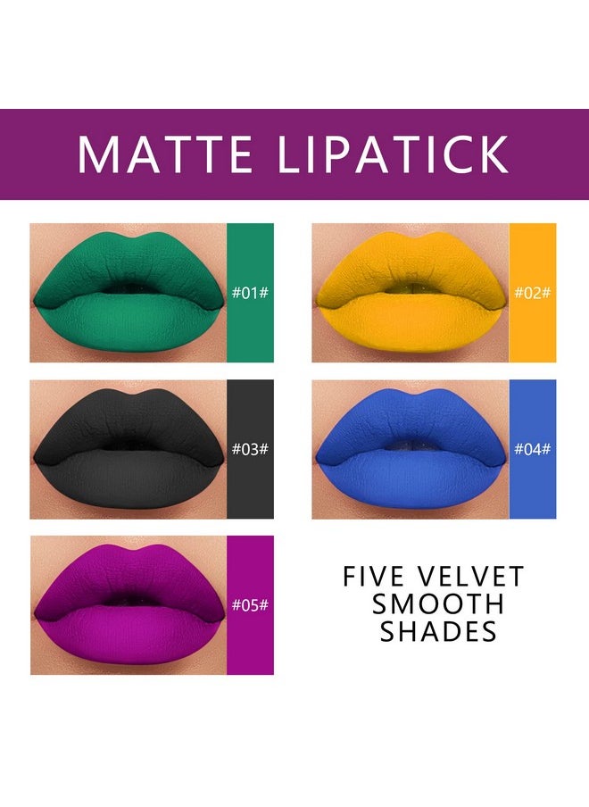 KYDA 10 Colors Lipstick Matte Velvet&Glitter Metallic Colors For Glossy Radiant&Full Matte Lip Gloss Nonstick Cup Long Wear Lip Glaze High Pigmented Lipstick Cosmetic By Ownest Beautyset B  - Image 2