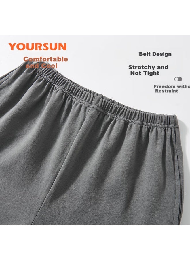 Your Sun Yiershuang Men's Pajamas, Summer Thin Cotton, Pullover Short-sleeve Shorts, Loose Casual Printed Loungewear Set, Suitable For Outdoor Wear - Image 2
