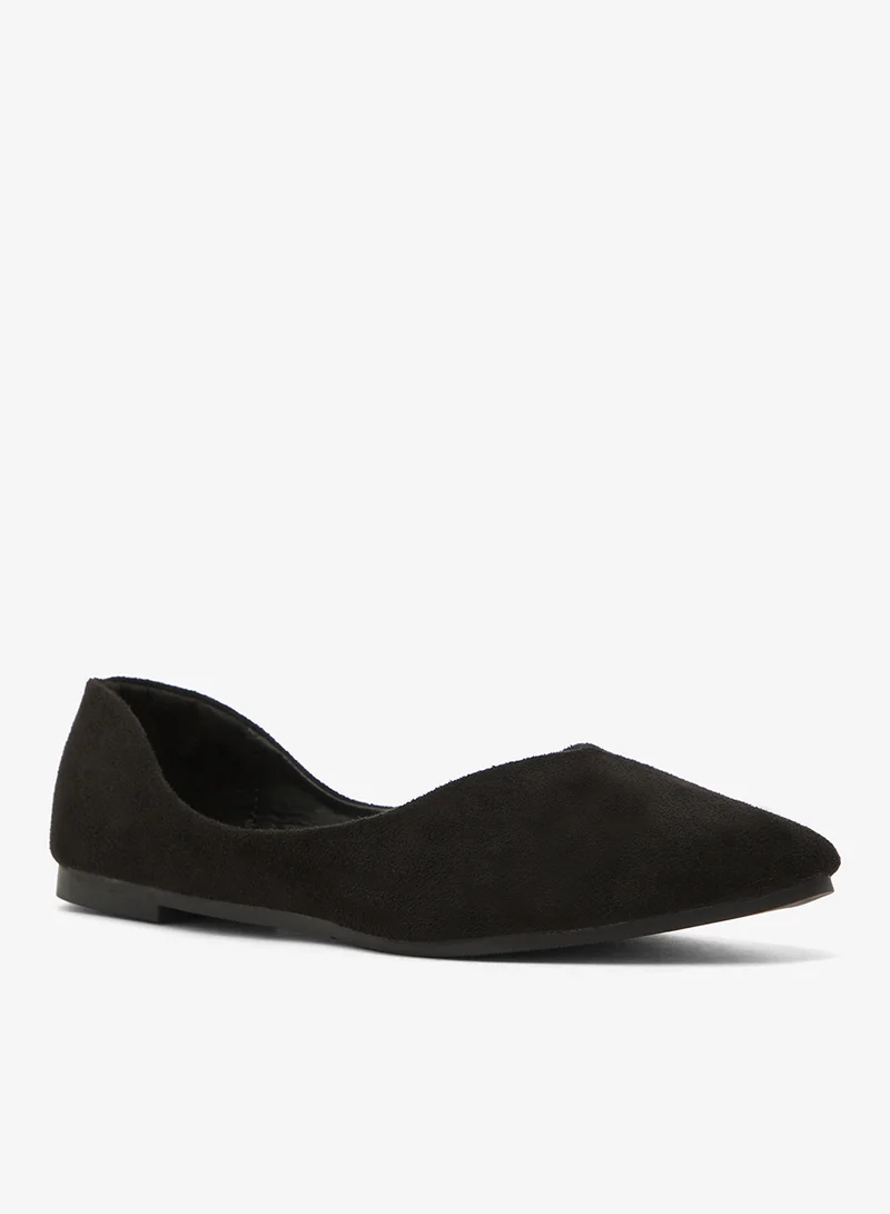 ELLA Suede Pointed Toe Ballet Flats