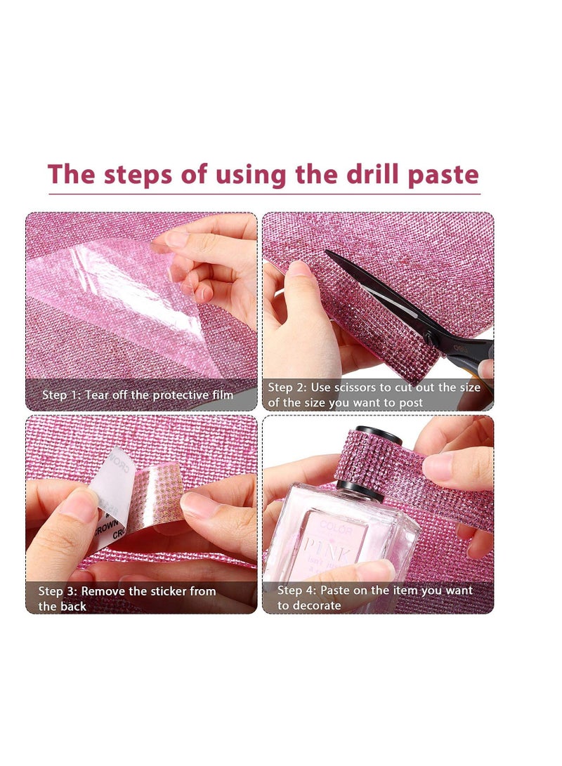 SYOSI Bling Bling Rhinestone Sheet Rhinestones Sticker DIY Car Decoration Sticker Self Adhesive Glitter Rhinestones Crystal Gem Stickers for Car Decoration - Image 4