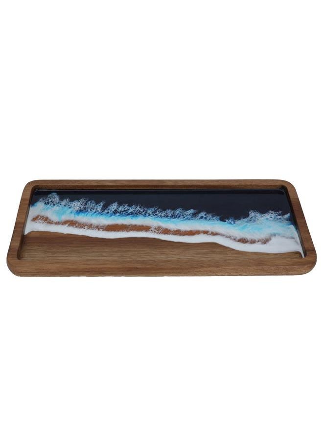 Alsaif Wooden Serving Plate 41.5 X 41.5 X 2.5 Cm Rectangle Multi Color  - Image 1