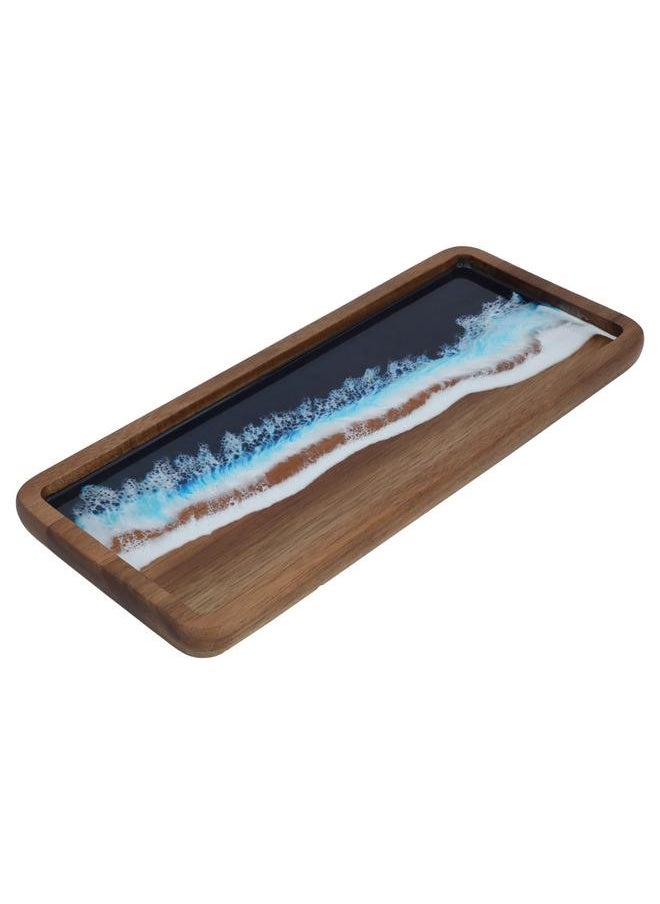Alsaif Wooden Serving Plate 41.5 X 41.5 X 2.5 Cm Rectangle Multi Color  - Image 2