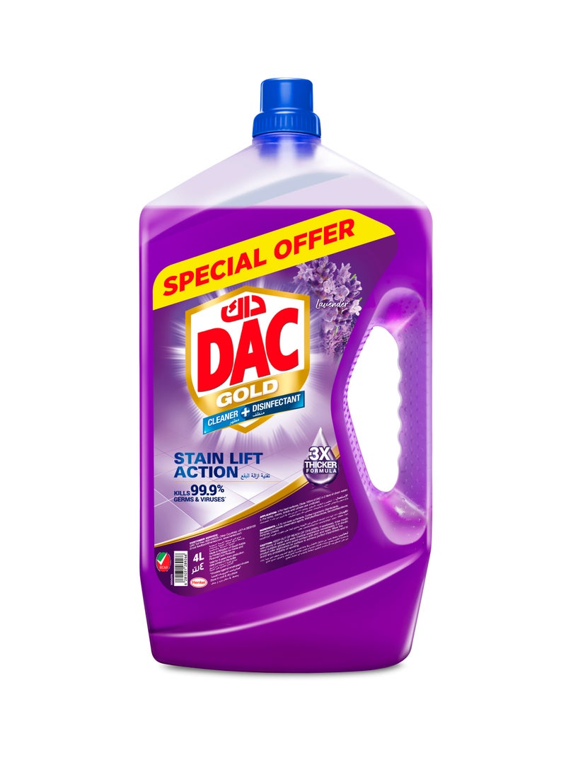 مطهر متعدد الاستخدامات ومنظف سائل باللافندر ذهبي