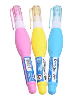 PRIMA Quick Dry Correction Pen 7ml with Fine Metal Tip, 3 Pieces - Multi Color  - Image 1