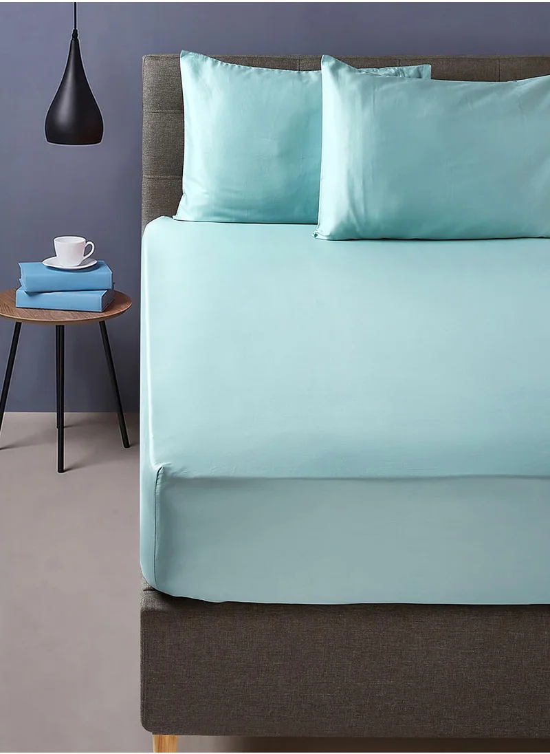 Noon East Queen Size Fitted Flat Sheet With Pillow Case
