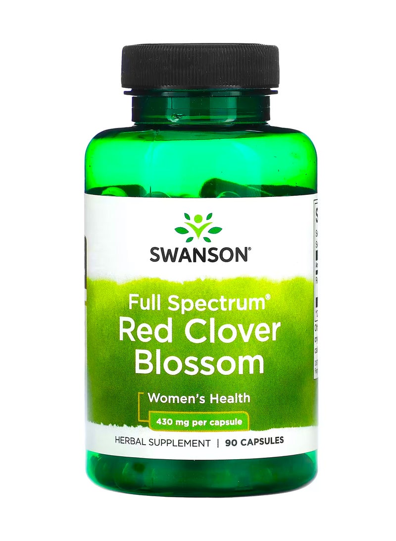 سوانسون زهرة البرسيم الأحمر الكاملة الطيف ، 430 ملجم ، 90 كبسولة