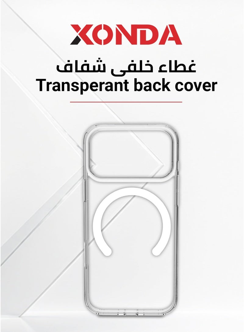 Xonda 4IN1 protection for Iphone 18 Pro Max Clear ( Case , Screen Protector , Camera Lens , Matt Camera Back side protector ) - Image 2
