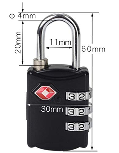 EzLife - TSA Approved 3 Digit Luggage Locks, Re-settable Keyless Lock for Gym Locker, Backpack (Multicolor) (Pack of 4) - Image 4