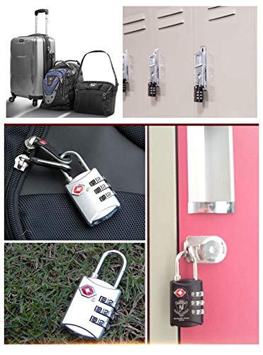 EzLife - TSA Approved 3 Digit Luggage Locks, Re-settable Keyless Lock for Gym Locker, Backpack (Multicolor) (Pack of 4) - Image 2