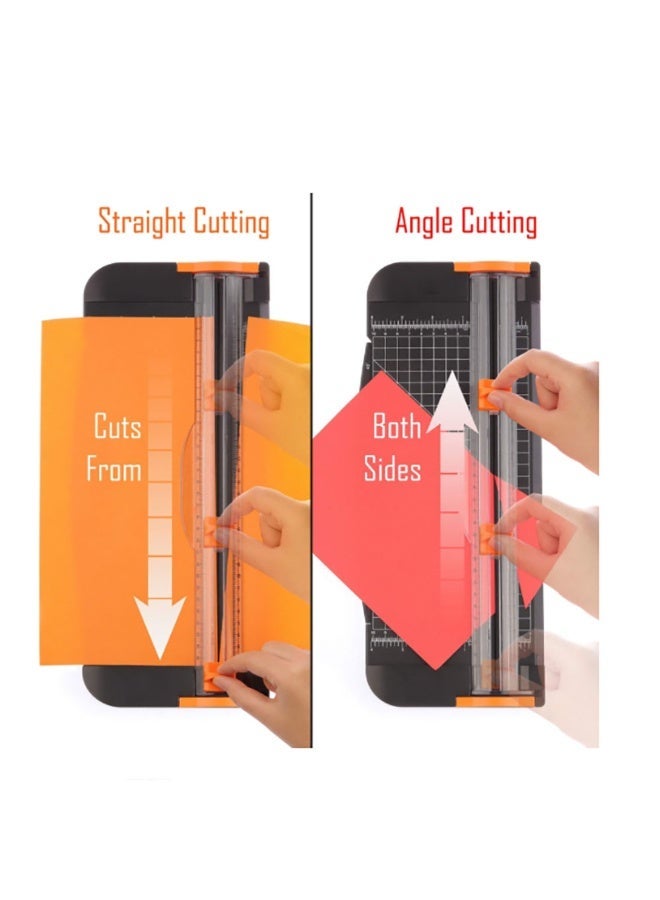 CLOUDFOUR A4 Paper Cutter 38cm Office Paper Cutter, Scrapbooking Tool with Automatic Security Safeguard and Side Ruler perfect for School Craft Projects and Office use. (Black) - Image 5