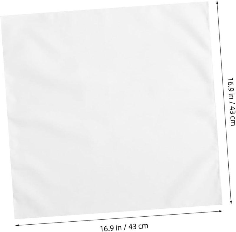 مناديل عشاء بيضاء من البوليستر مقاس 17 × 17 بوصة بحواف متموجة قابلة للغسيل مجموعة من 4 لحفلات الزفاف وأعياد الميلاد والولائم والديكور - Image 3