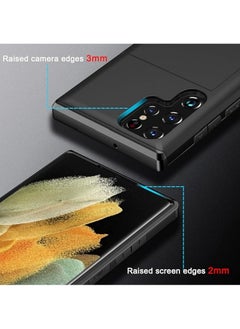 General Compatible with Galaxy S22 Ultra Case Wallet with Card Holder Slot Shockproof Hard PC TPU Phone Case Slide Flip Protective Cover for Galaxy S22 Ultra  - Image 3