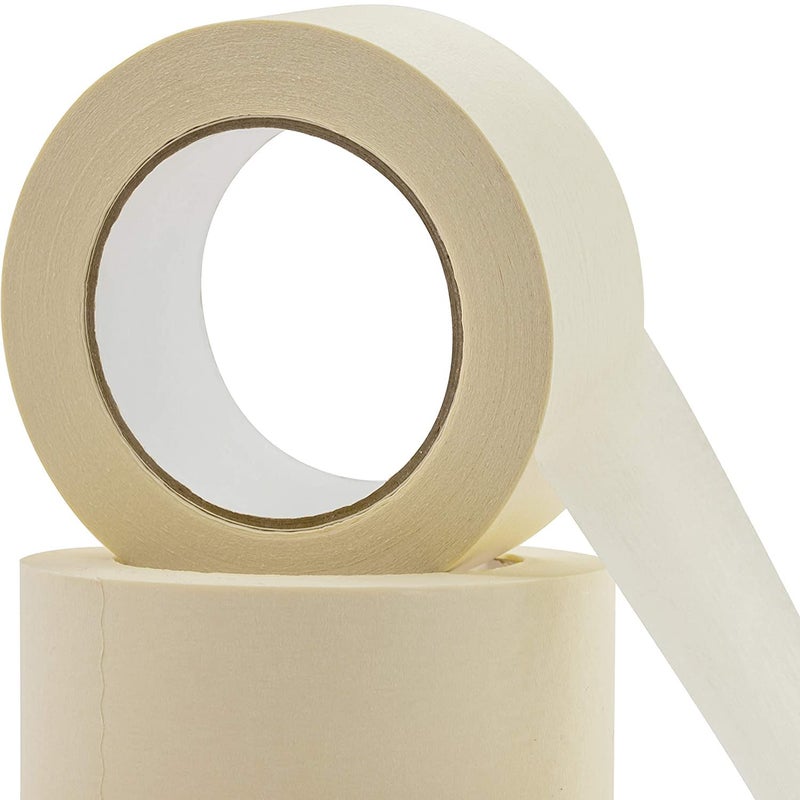 PHYXOLOGY SUPPLY No-Residue 2 Inch, 60 Yard Masking Tape 2 Pk. Easy-Tear, Pro-Grade Removable Painters Tape Great for Home, Office, Commercial Contractor. Clean, Drip-Free Painting with Wide Crepe Paper Rolls - Image 2