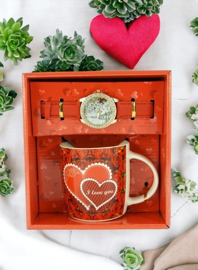 BABAZAM Watch & Mug Gift Box Carefully Packed for Gifting to Lover Women Girls Birthday Anniversary Wedding Multicolor 19x17x10cm - Image 5
